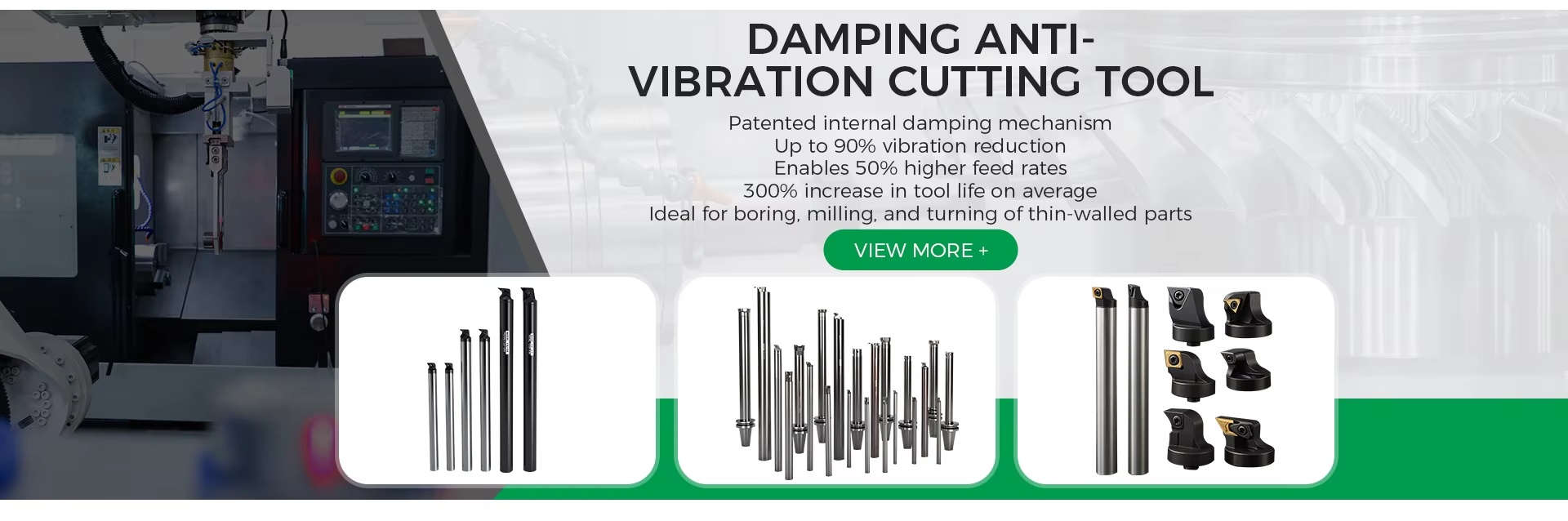 Anti-vibration boring tools for CNC machining
