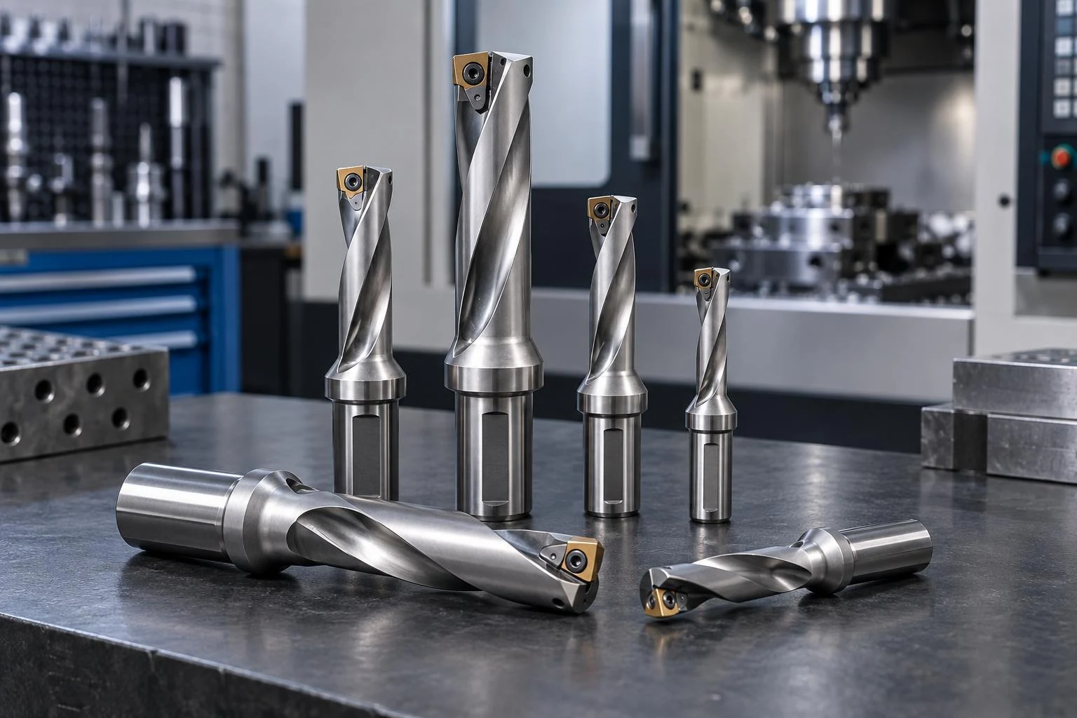 U drills and deep hole drilling tools